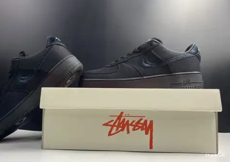 Black Stussy Nike Force Air Low 1 CZ9084-001 0609